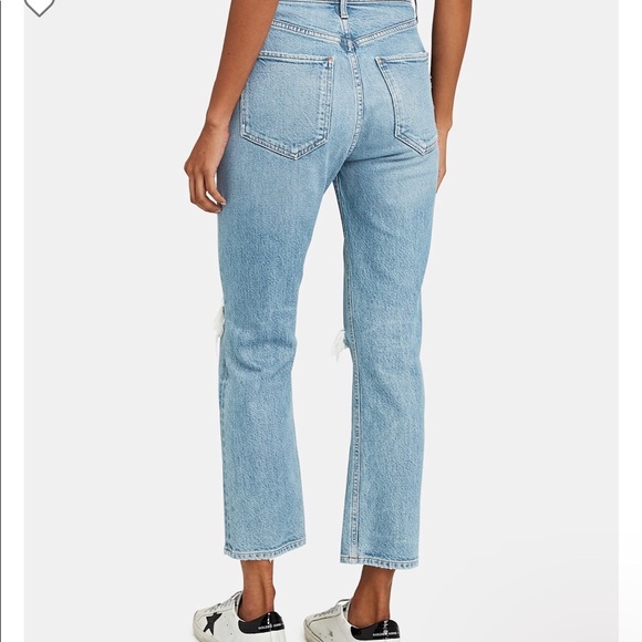 NWT Agolde 90s Straight Leg Jeans in Fall Out Ripped Size 24 Revolve Intermix - Picture 5 of 9